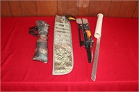 Misc Hunting/Fishing Lot: Riffle Scabbard, Ice Fis