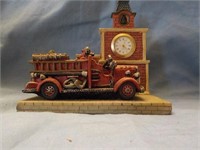 Resin fire station clock