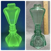 Vintage Uranium Glass Lamp Base