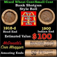 Lincoln Wheat Cent 1c Mixed Roll Orig Brandt McDon