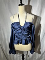 New Womens Leyden sz M blue top msrp$85