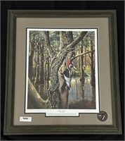R.J. McDonald Artist Signed Woodpecker Print