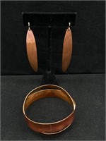 Robert Lee Morris Enamel Wave Bracelet & Earrings