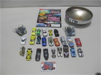 Car Magazine, Assorted Toy Cars & 8.5" Hub Cap