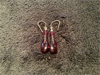 Red hook earrings