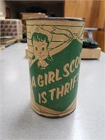 VTG GIRL SCOUTS COIN BANK