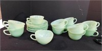 Vintage Jade Jadeite Cups & Saucers