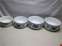 Lot of 4 Enamelware Bowls