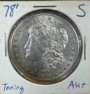 1878-S Silver Morgan Dollar AU