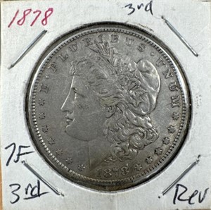 1878 3rd Rev. 7TF Silver Morgan Dollar