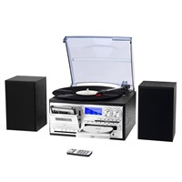 10 in 1 Record Player with Dual Stereo Speakers