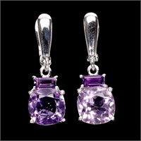 Cushion Purple Amethyst 10mm Gemstone 925 Sterling