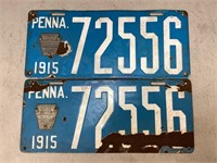 1915 Pennsylvania License Plates