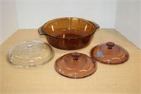 SELECTION OF GLASS LIDS AND MORE
