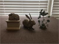 Collection of Brass & Copper Rabbit Decorations