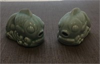 Vintage Pair of Ceramic Koi Fish