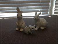 Collection of Carved & Porcelain Rabbits