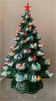 Vintage 18" Light Up Ceramic Christmas Tree