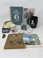 Assortment of souvenirs from Florida, Cozumel,