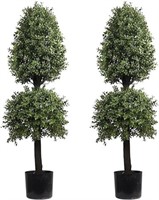 4ft Boxwood Ball Shape Artificial Topiary Tree Por