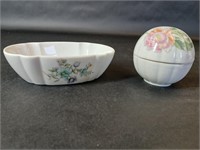 Elizabeth Arden Porcelain Soap Dish & Trinket Box