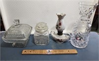 Vintage Lamp & Glass Containers