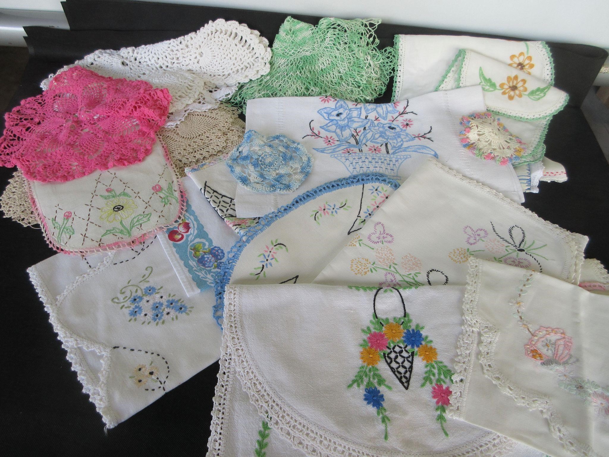 41 Assorted Doilies & Table Runners