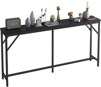 Yusong 71" Console Table - Black Oak