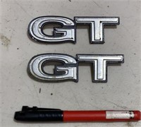 (2) Old “GT” Car Emblems