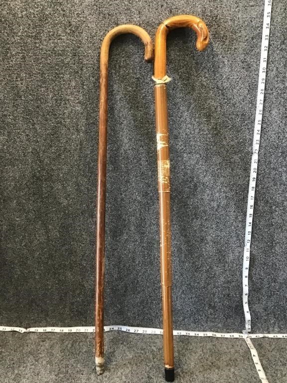 Old Wood Canes Bundle Incl. German Umbrella Cane