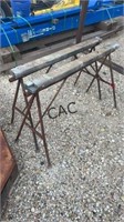 Lot of 2 Homemade Saw Horses
