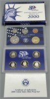 2000 United States Mint Proof Set w/COA