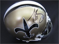 Drew Brees Signed Mini Helmet Heritage COA