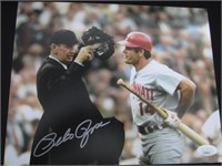 Pete Rose Signed 8x10 Photo JSA COA