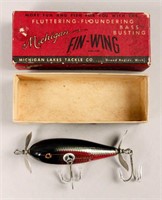 Vintage Michigan Fin Wing Fishing Lure with Box