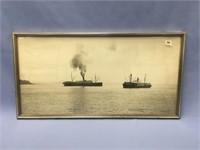 11x20.5" framed photograph of the USS Yukon Alaska
