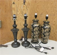 2 Pairs Of Table Lamps - Tested