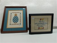 Two Framed Needlepoints