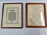 Two Framed "The Lord's Prayer"