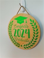 Congrats 2024 Graduate Wood Sign