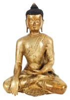 Southeast Asian Bronze Gilt Buddha