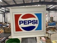 1980's Pepsi Cola Embossed Advertising Sign
