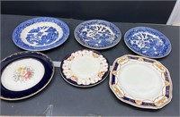 Six Vintage Plates.