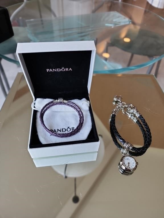 1 Pandora bracelet & 1 heart themed watch. Kitchen