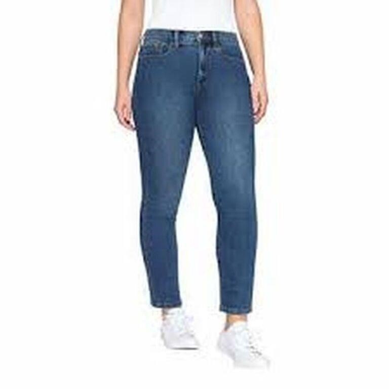 Kensie Women's 6 Mid Rise Straight Leg Jean, Dark