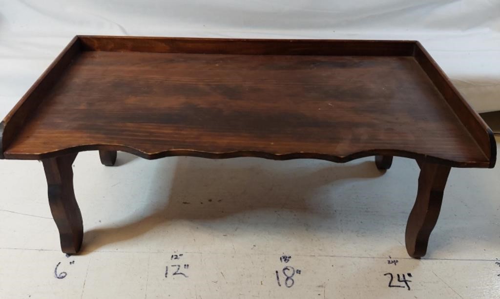 Old Wood Bed Table