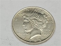 1922 UNC? US Silver Peace Dollar Coin