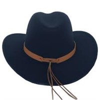 Lzler Western Cowboy Hat for Men Women Felt Wide B