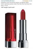 MSRP $8 Maybelline Lipstick