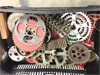 Large Lot of Gears Chain Sprockets - Metal Lot